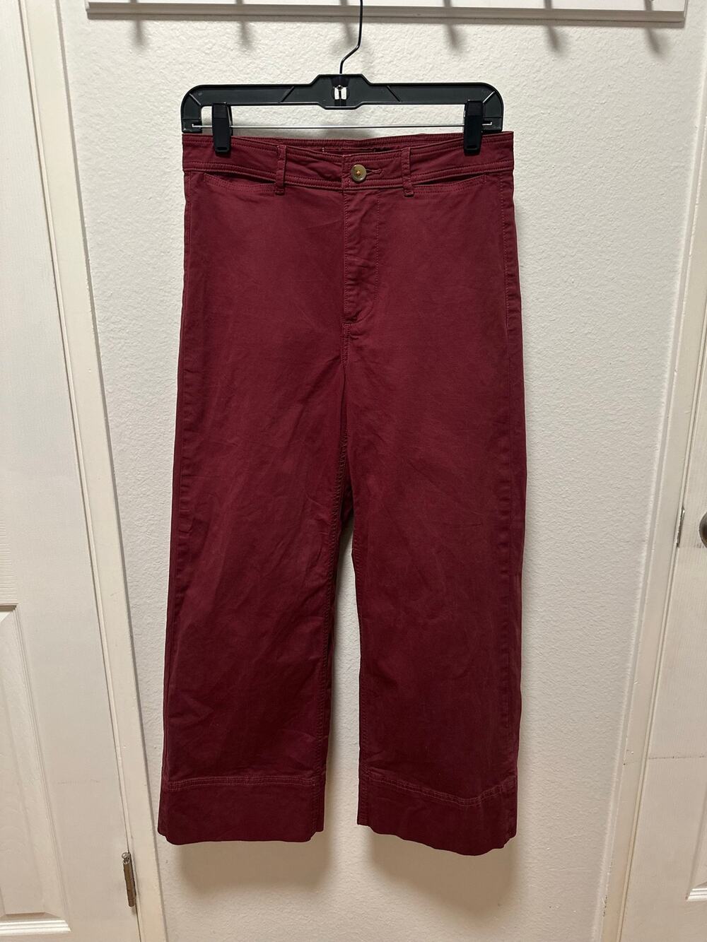 Everlane Henna Red Wide Leg Crop, Size 4